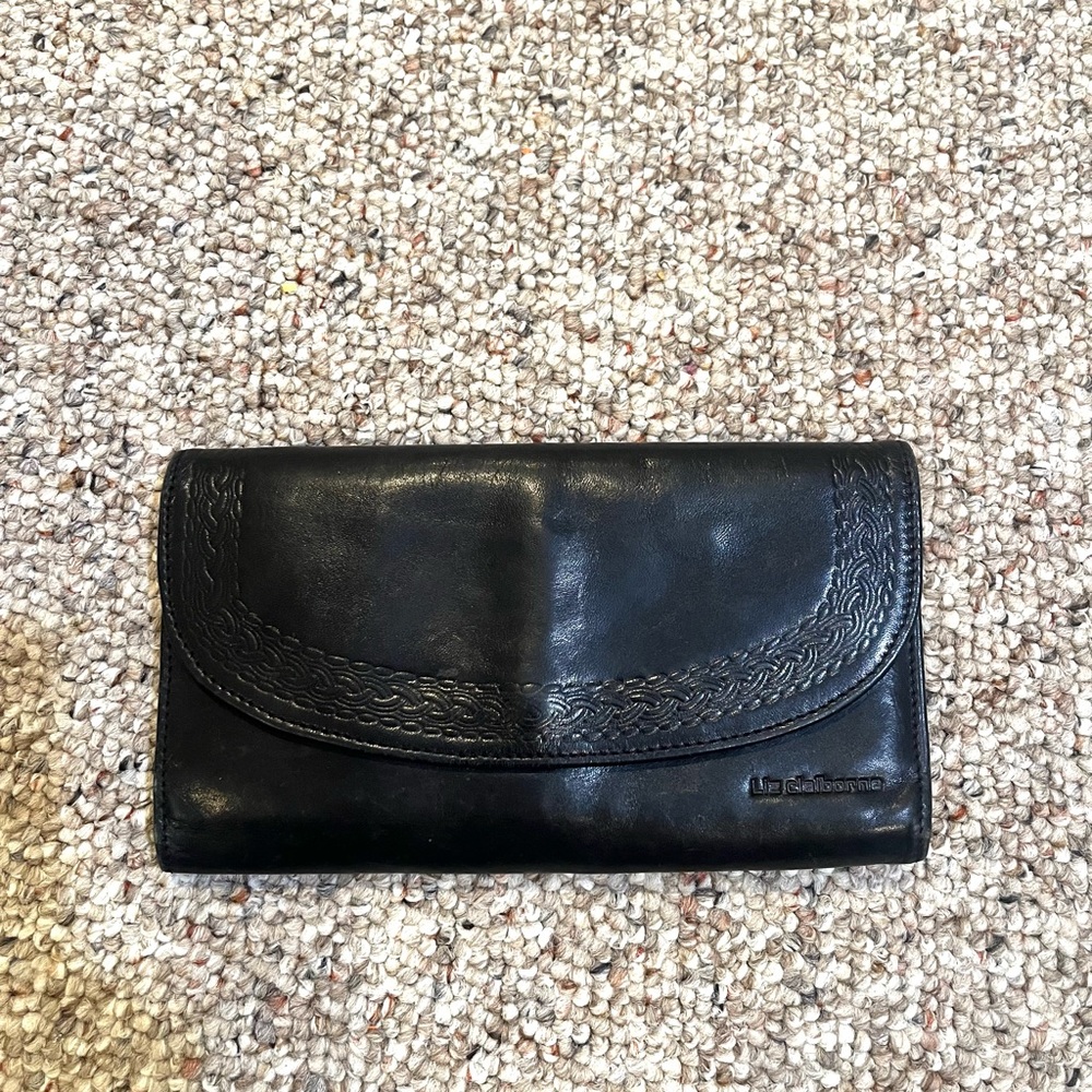Vintage Liz Claiborne black wallet